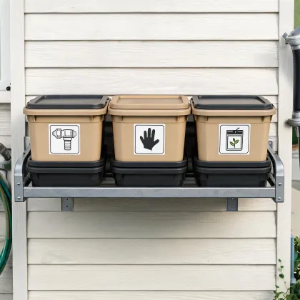 Stackable outdoor storage bins