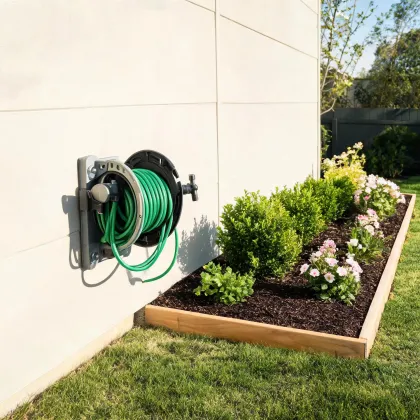 Wall mounted hose reel